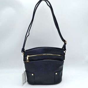 Alyssa Nicole Triple Zip Pocket Large Crossbody Bag